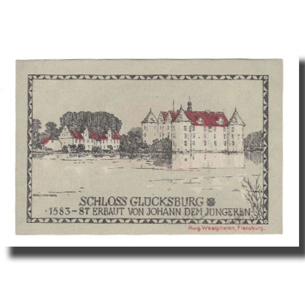 Banknote, Germany, Glücksburg Stadt, 1 Mark, paysage 3, 1920, AU(55-58)