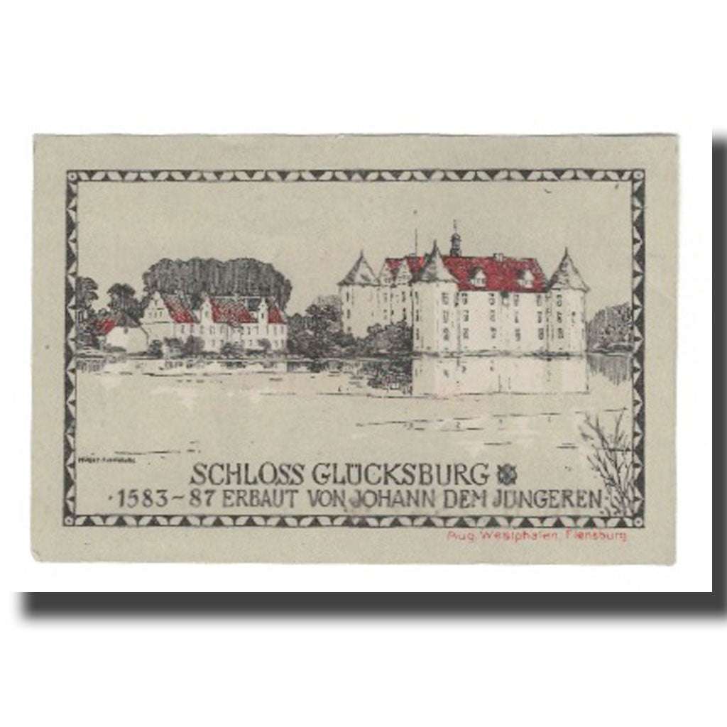 Geldschein, Deutschland, Glücksburg Stadt, 1 Mark, paysage 4, 1920, VZ
