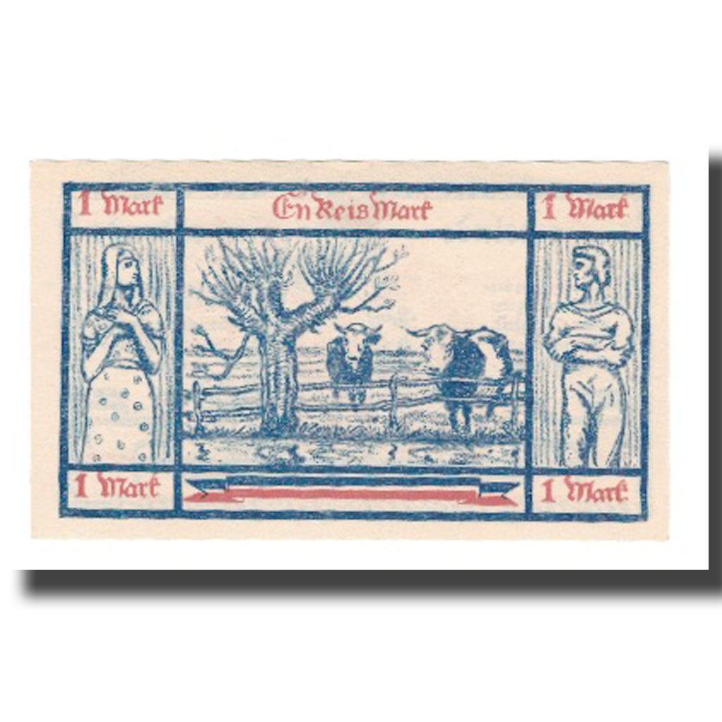 Geldschein, Deutschland, Groß Nordende Gemeinde, 1 Mark, Vaches, 1921