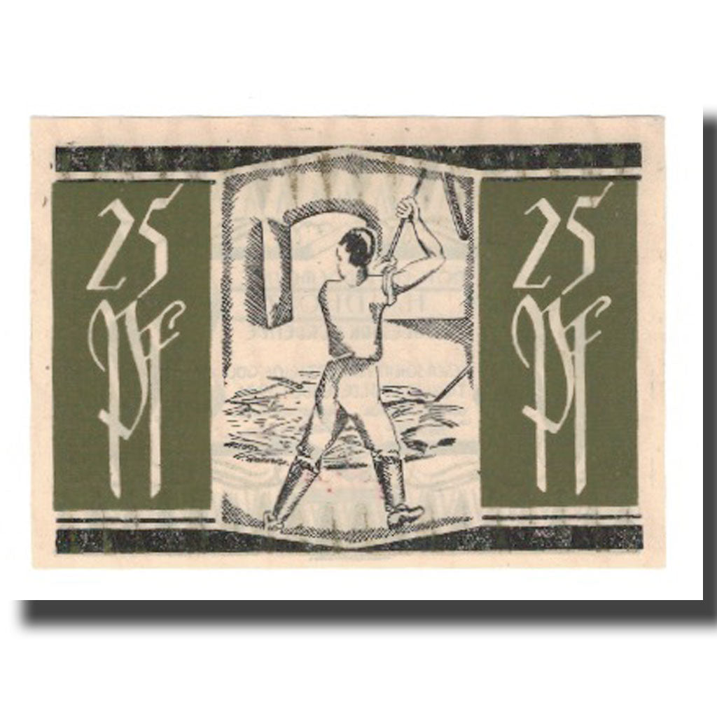 Geldschein, Deutschland, Hainholz Gemeinde, 25 Pfennig, personnage, 1921