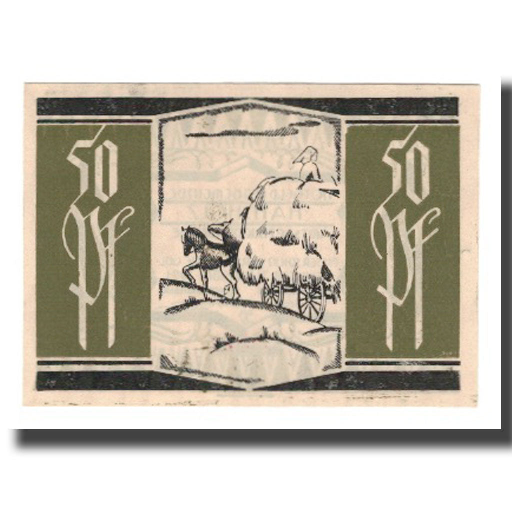 Geldschein, Deutschland, Hainholz Gemeinde, 50 Pfennig, personnage 2, 1921