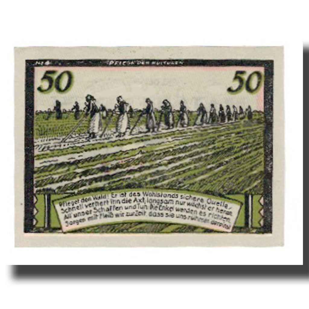 Banknote, Germany, Halstenbek, 50 Pfennig, personnage, undated (1921)