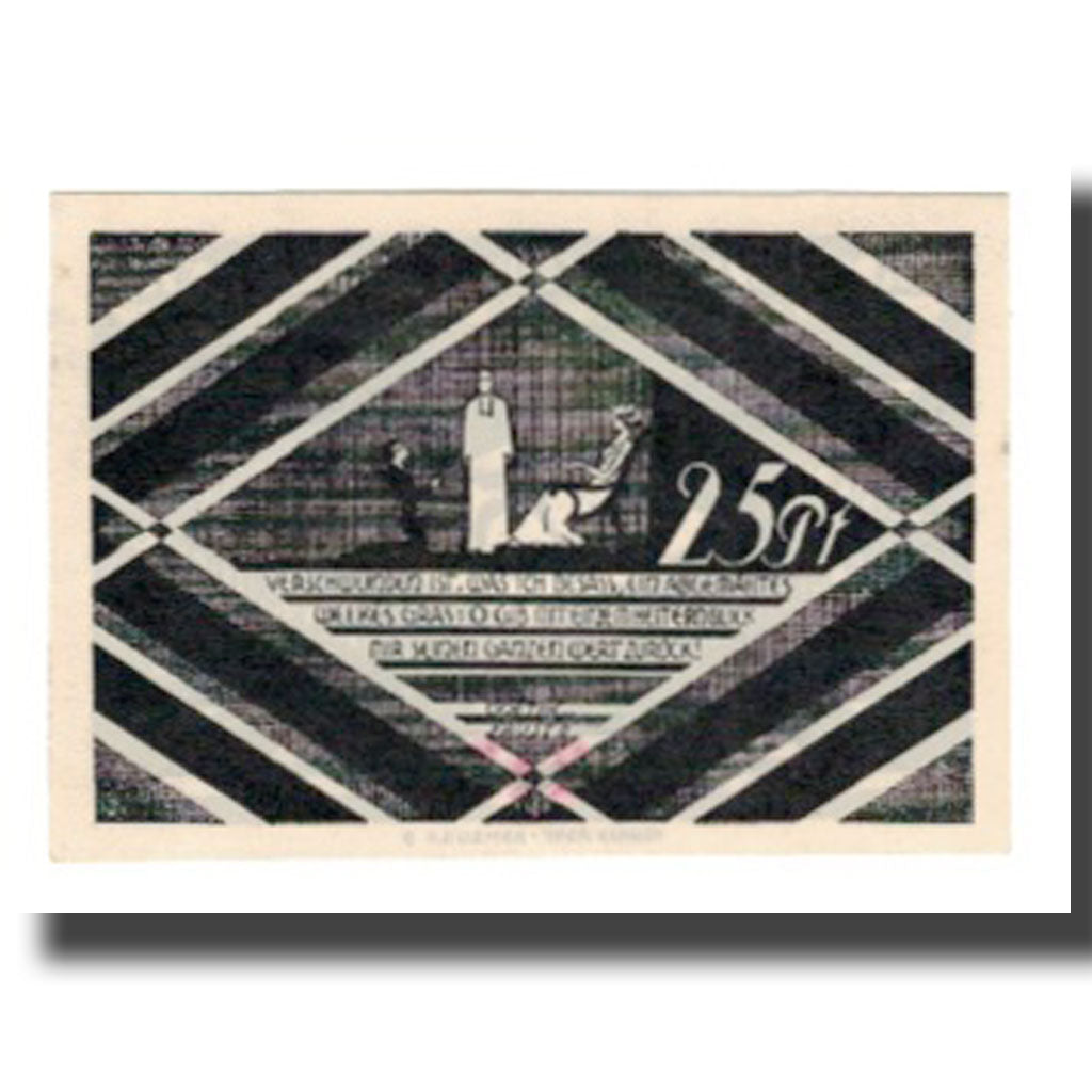 Nota, Alemanha, Hasloh Gemeinde, 25 Pfennig, personnage 1, 1921, AU(55-58)