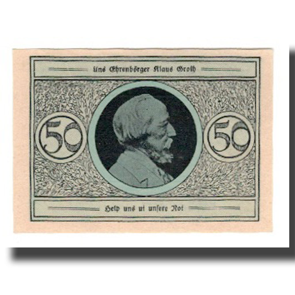 Banknote, Germany, Heide Stadt, 50 Pfennig, personnage, undated (1921)