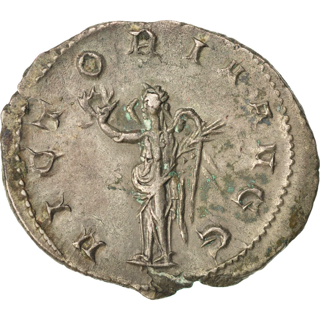 Coin, Trebonianus Gallus, Antoninianus, AU(55-58), Billon, Cohen:128