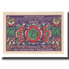 Banknote, Germany, Heidgraben Gemeinde, 25 Pfennig, Fleur, 1922, 1922-12-31