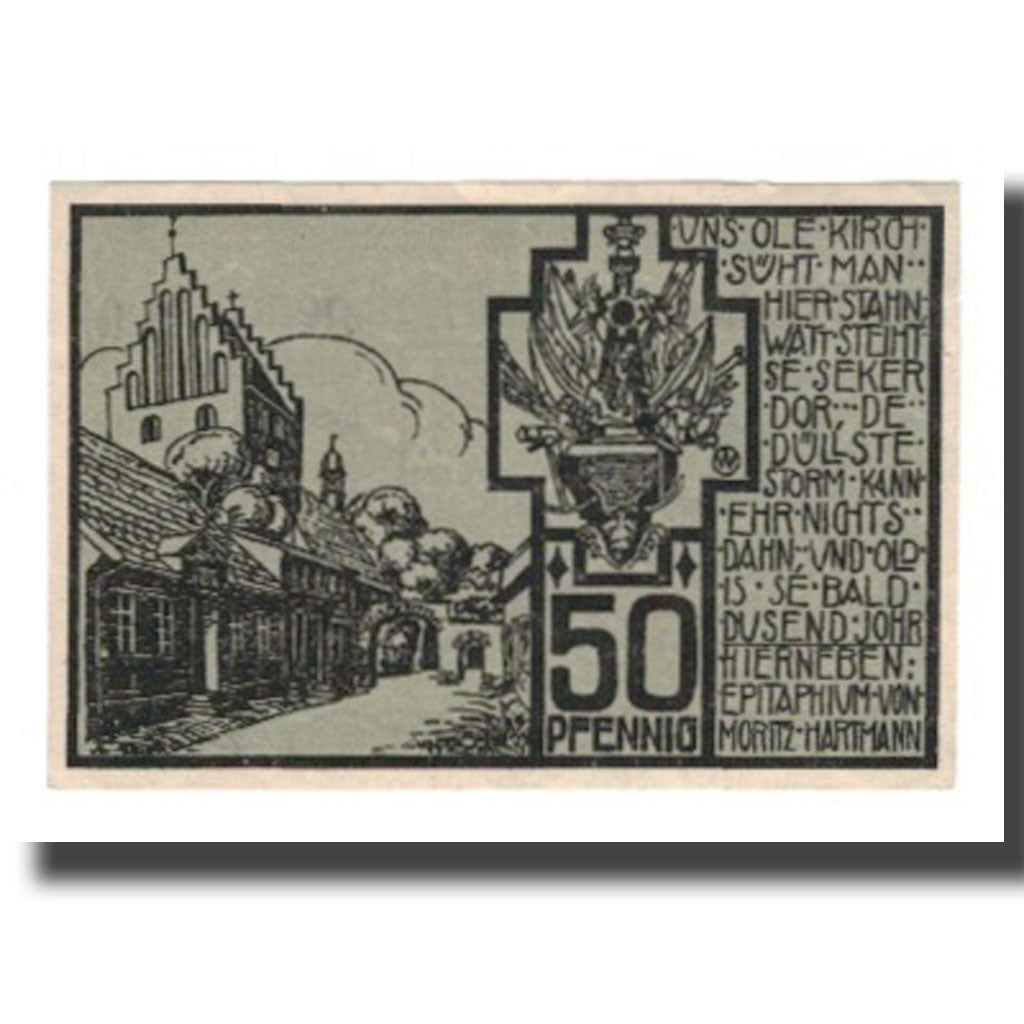 Nota, Alemanha, Heiligenhafen Stadt, 50 Pfennig, rue, 1923, 1923-12-31