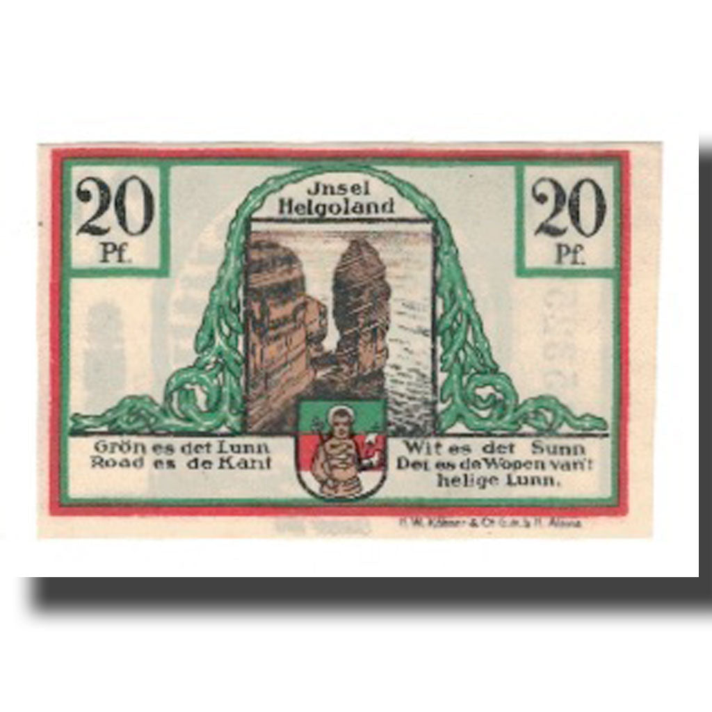 Banknote, Germany, Helgoland Spar & Leihkasse der Landgemeinde, 20 Pfennig