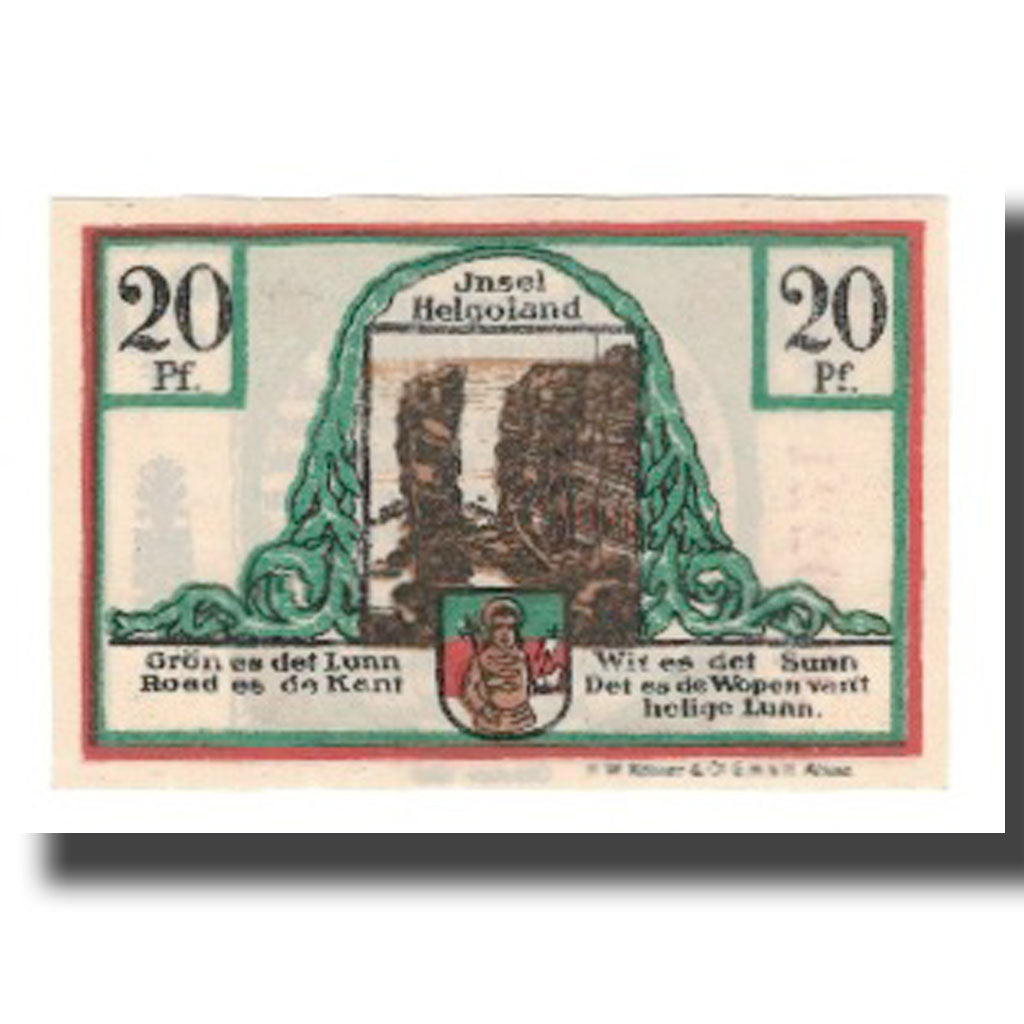 Banknote, Germany, Helgoland Spar & Leihkasse der Landgemeinde, 20 Pfennig