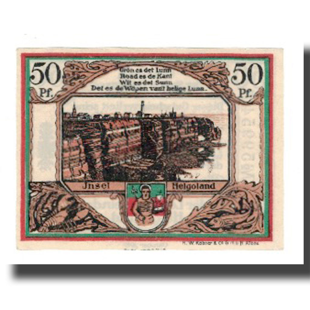 Banknote, Germany, Helgoland Spar & Leihkasse der Landgemeinde, 50 Pfennig