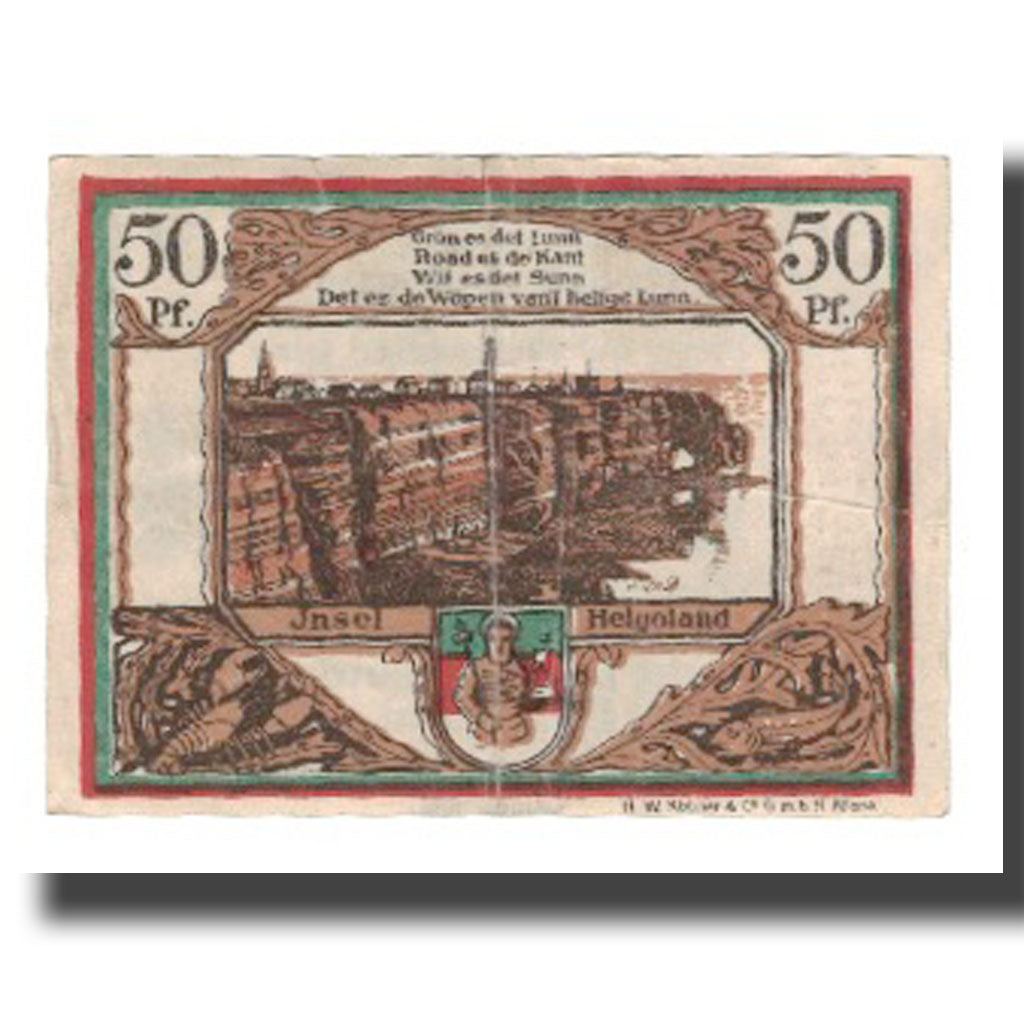 Banknote, Germany, Helgoland Spar & Leihkasse der Landgemeinde, 50 Pfennig
