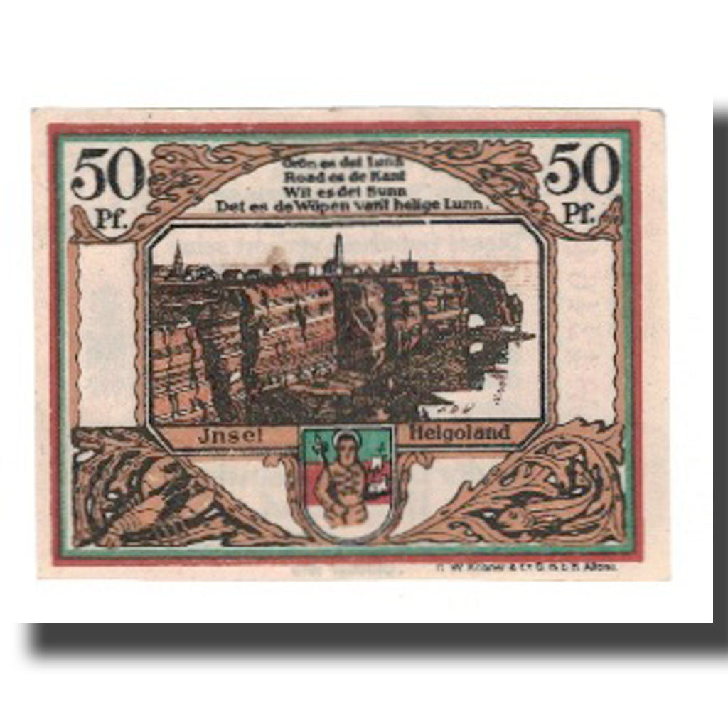 Banknote, Germany, Helgoland Spar & Leihkasse der Landgemeinde, 50 Pfennig