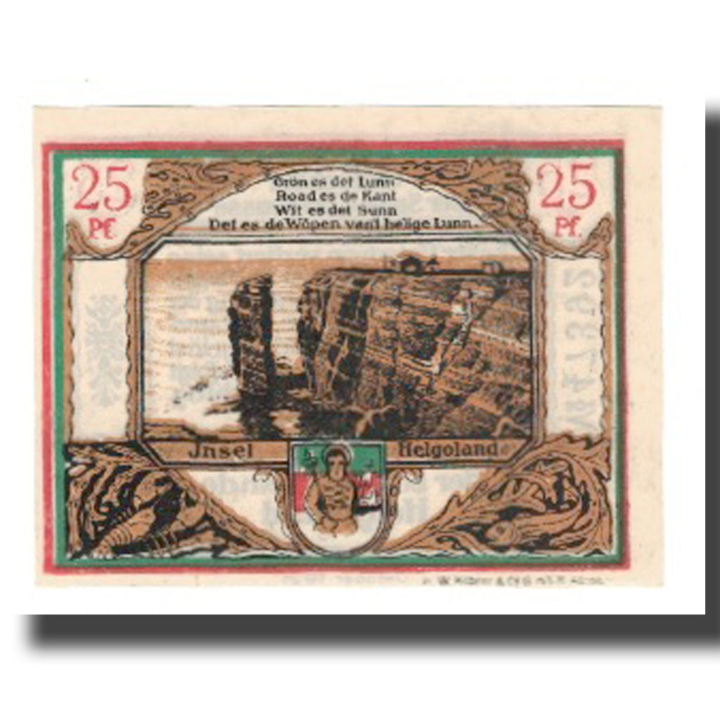 Banknote, Germany, Helgoland Spar & Leihkasse der Landgemeinde, 25 Pfennig