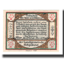 Banknote, Germany, Helgoland Spar & Leihkasse der Landgemeinde, 25 Pfennig