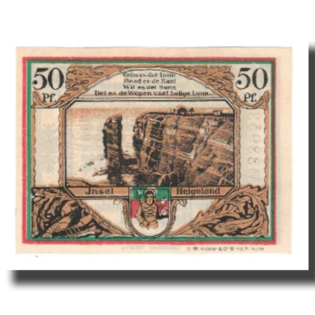 Banknote, Germany, Helgoland Spar & Leihkasse der Landgemeinde, 50 Pfennig