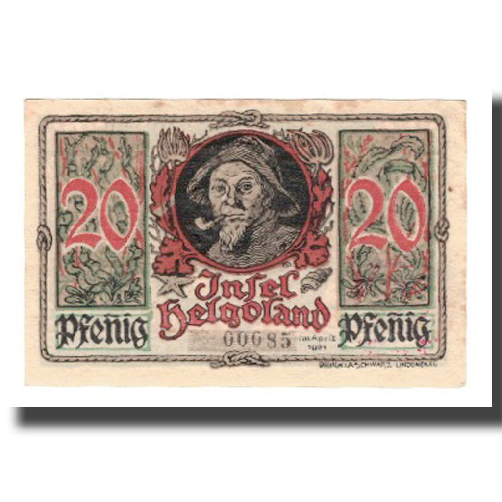 Banknote, Germany, Helgoland Spar & Leihkasse der Landgemeinde, 20 Pfennig