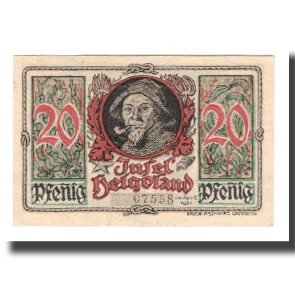 Banknote, Germany, Helgoland Spar & Leihkasse der Landgemeinde, 20 Pfennig