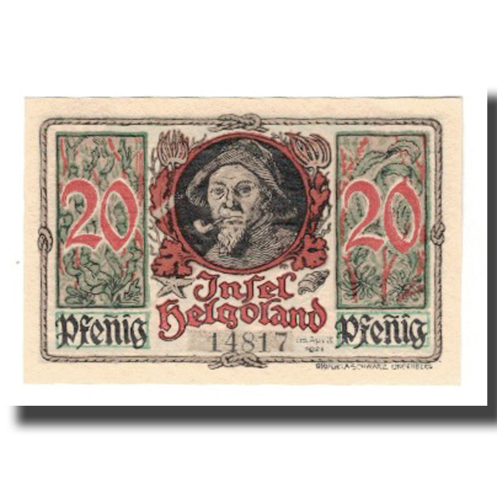 Banconote, Germania, Helgoland Spar & Leihkasse der Landgemeinde, 20 Pfennig