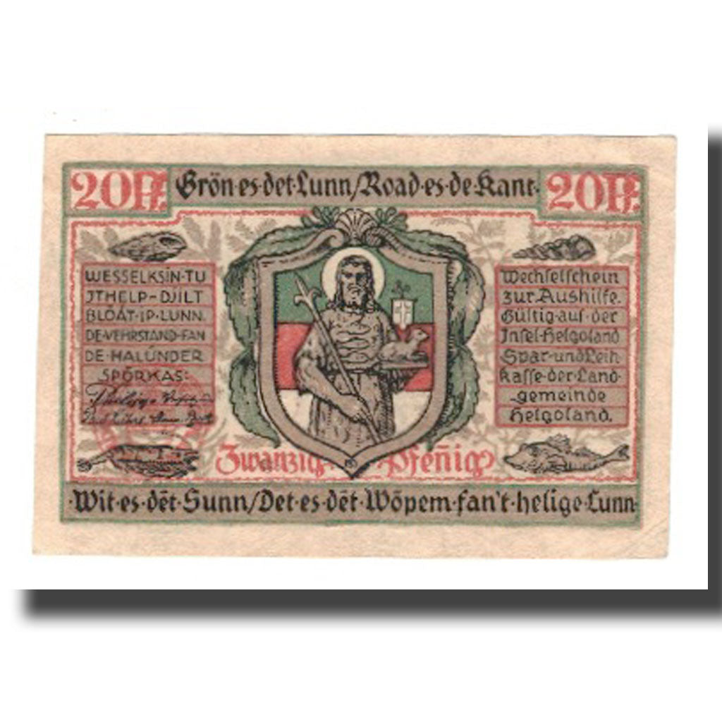 Banknote, Germany, Helgoland Spar & Leihkasse der Landgemeinde, 20 Pfennig