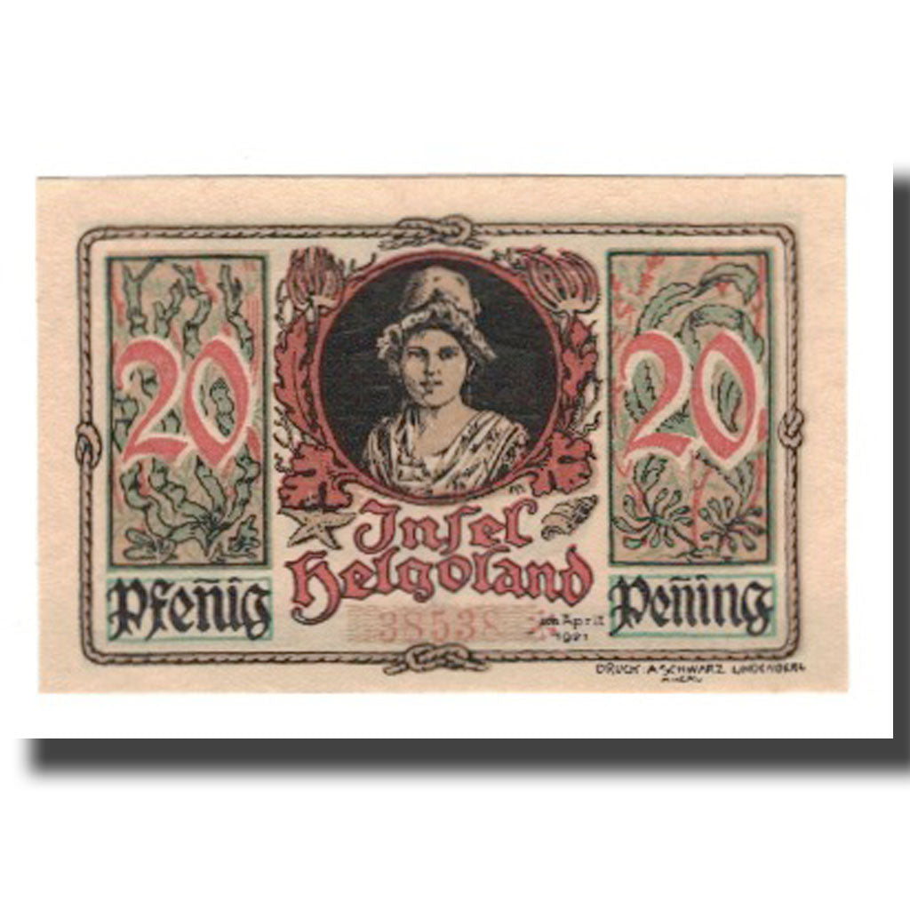 Banknote, Germany, Helgoland Spar & Leihkasse der Landgemeinde, 20 Pfennig