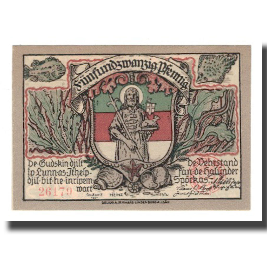 Banknote, Germany, Helgoland Spar & Leihkasse der Landgemeinde, 25 Pfennig