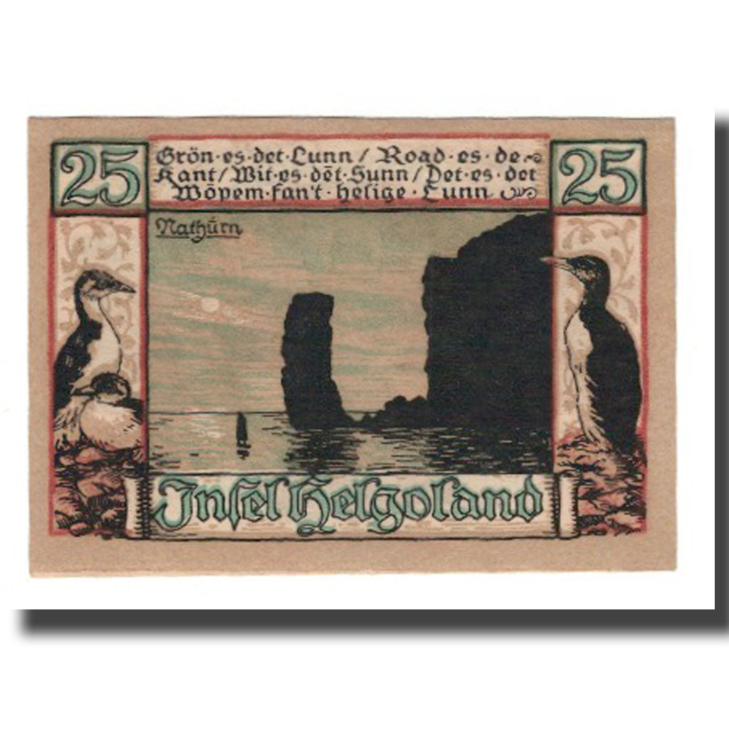 Banknote, Germany, Helgoland Spar & Leihkasse der Landgemeinde, 25 Pfennig