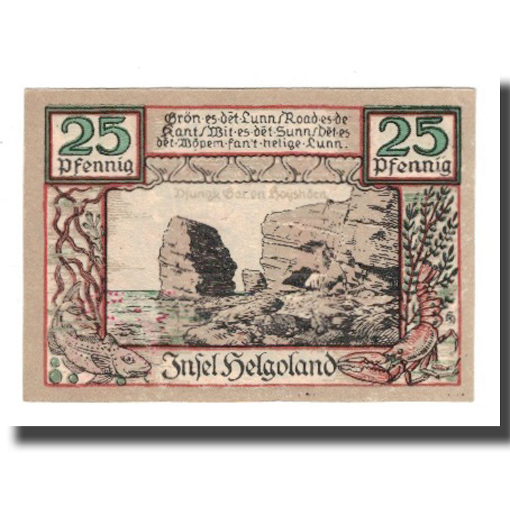 Banknote, Germany, Helgoland Spar & Leihkasse der Landgemeinde, 25 Pfennig