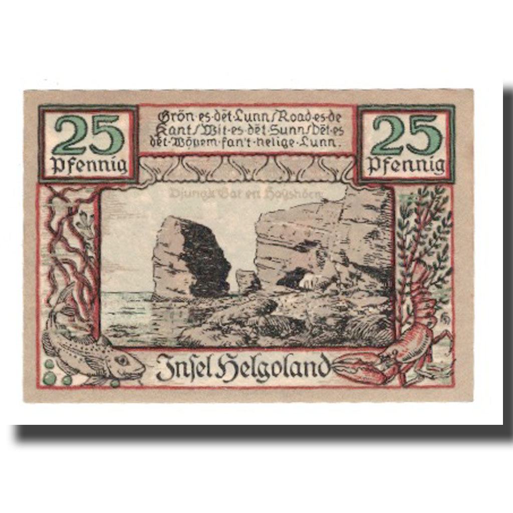 Banknote, Germany, Helgoland Spar & Leihkasse der Landgemeinde, 25 Pfennig
