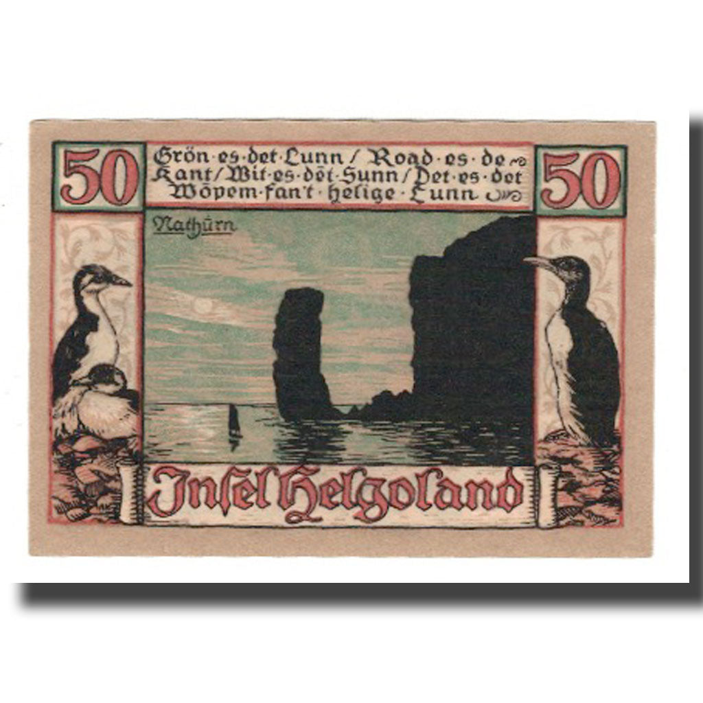 Banknote, Germany, Helgoland Spar & Leihkasse der Landgemeinde, 50 Pfennig