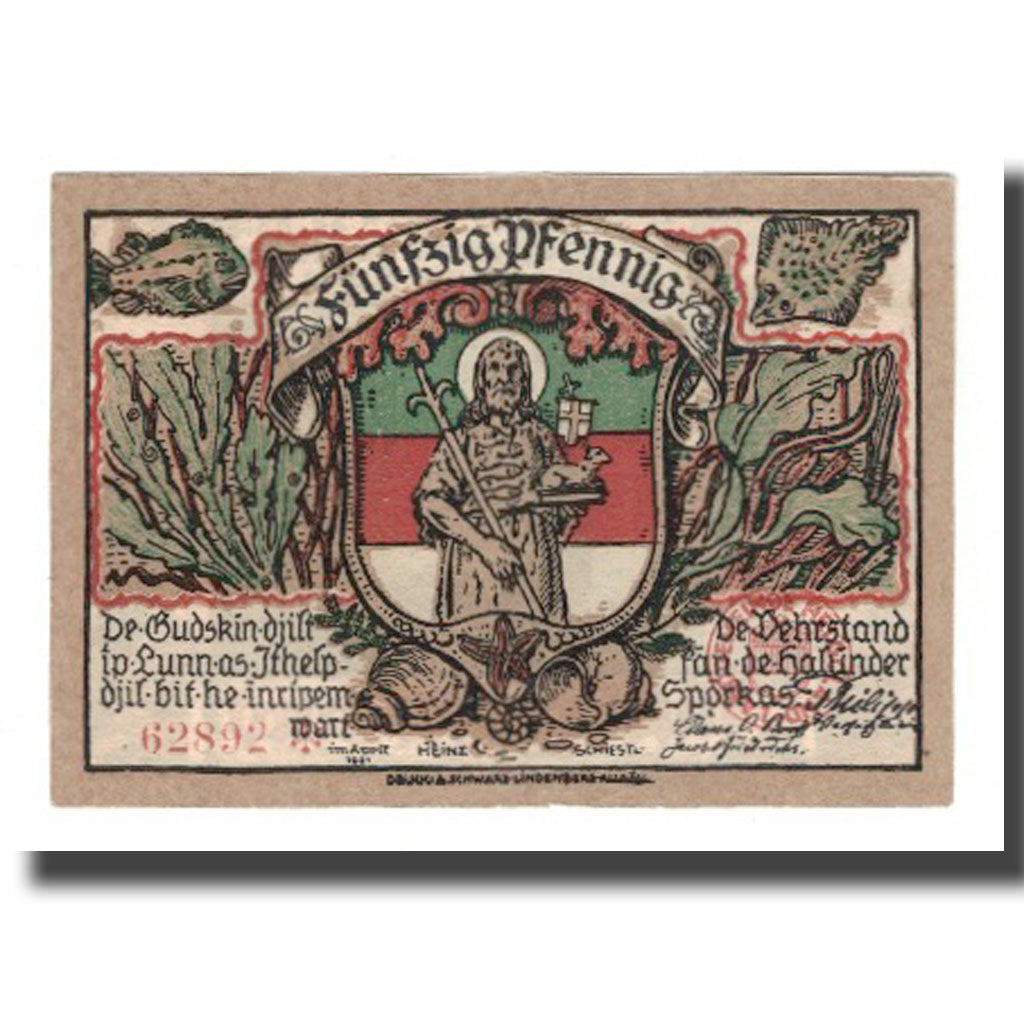 Banknote, Germany, Helgoland Spar & Leihkasse der Landgemeinde, 50 Pfennig