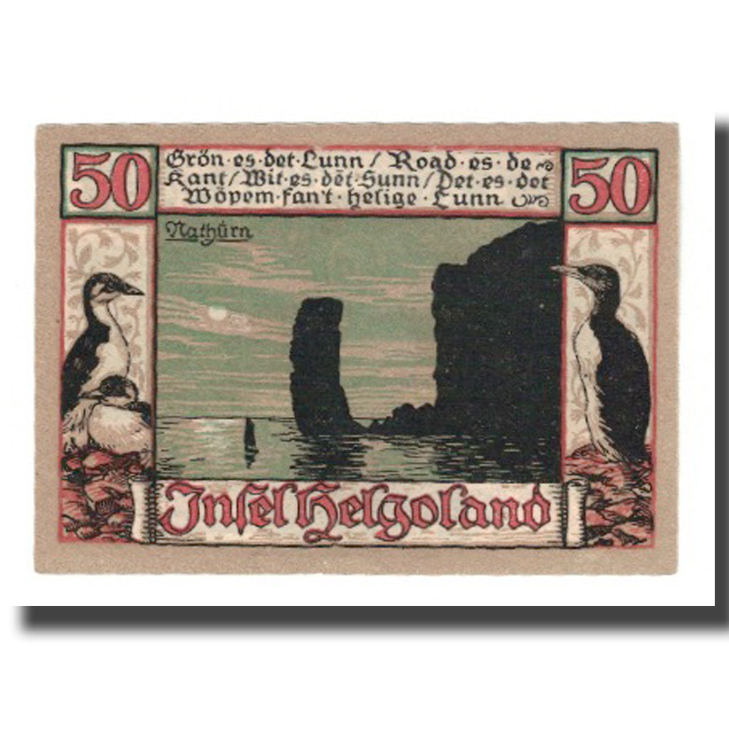 Banknote, Germany, Helgoland Spar & Leihkasse der Landgemeinde, 50 Pfennig