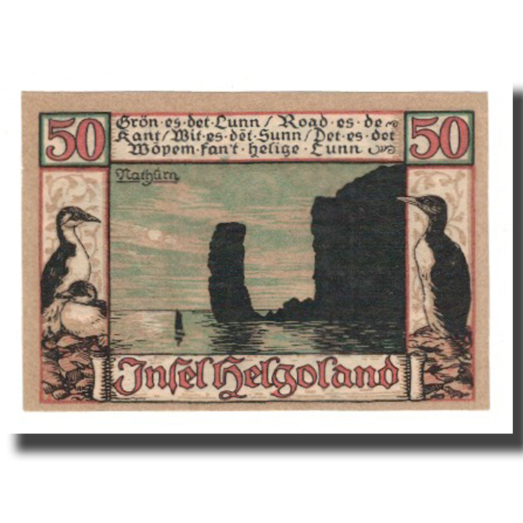 Banknote, Germany, Helgoland Spar & Leihkasse der Landgemeinde, 50 Pfennig