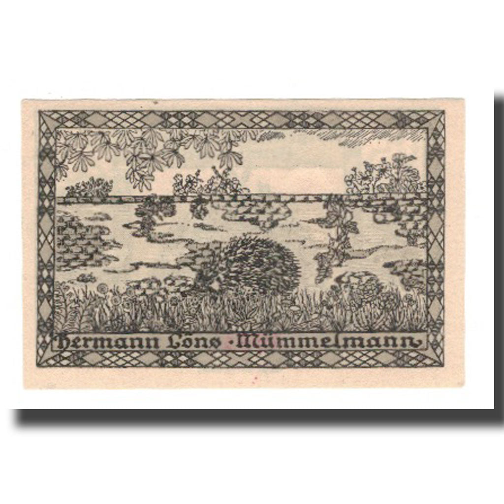 Banknote, Germany, Hemdingen Gemeinde, 25 Pfennig, hérisson, 1922, 1922-01-31