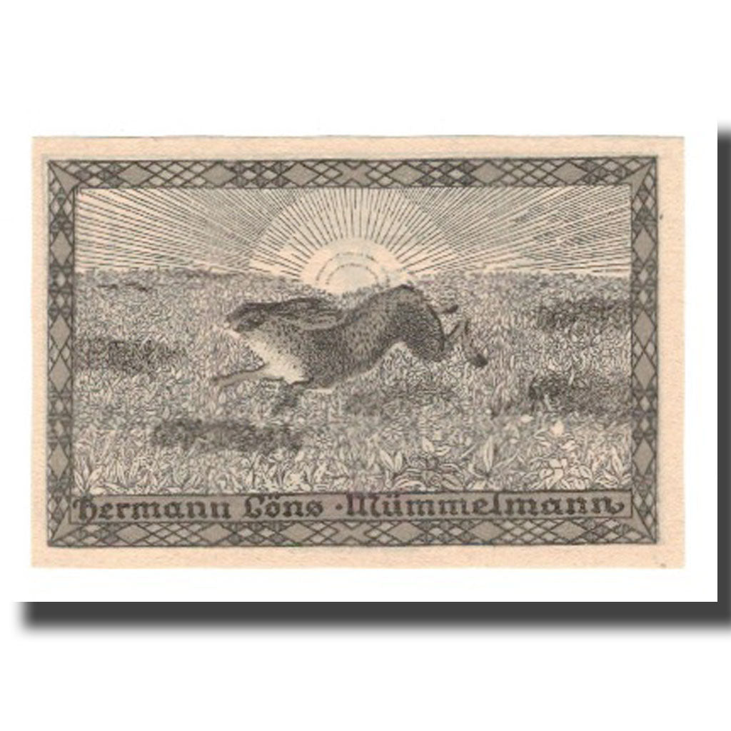 Banknote, Germany, Hemdingen Gemeinde, 50 Pfennig, Lièvre 1, 1922, 1922-01-31
