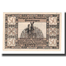 Banknote, Germany, Hemdingen Gemeinde, 50 Pfennig, Renard 1, 1922, 1922-01-31