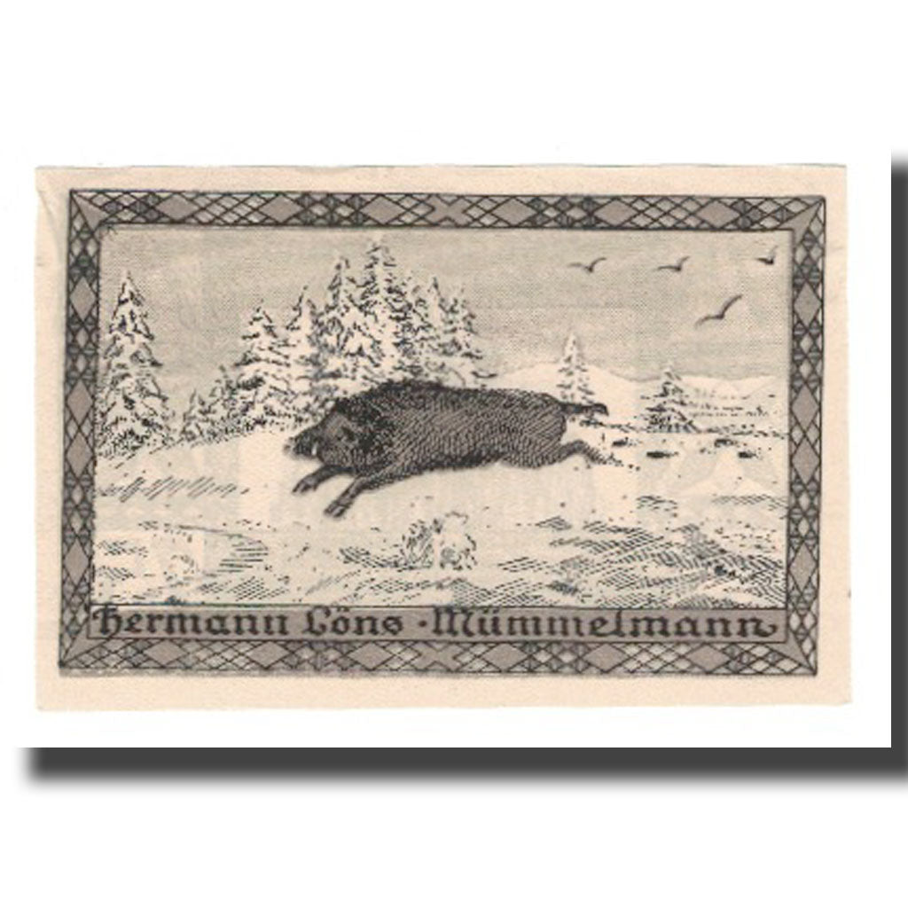 Banknote, Germany, Hemdingen Gemeinde, 75 Pfennig, sanglier, 1922, 1922-01-31
