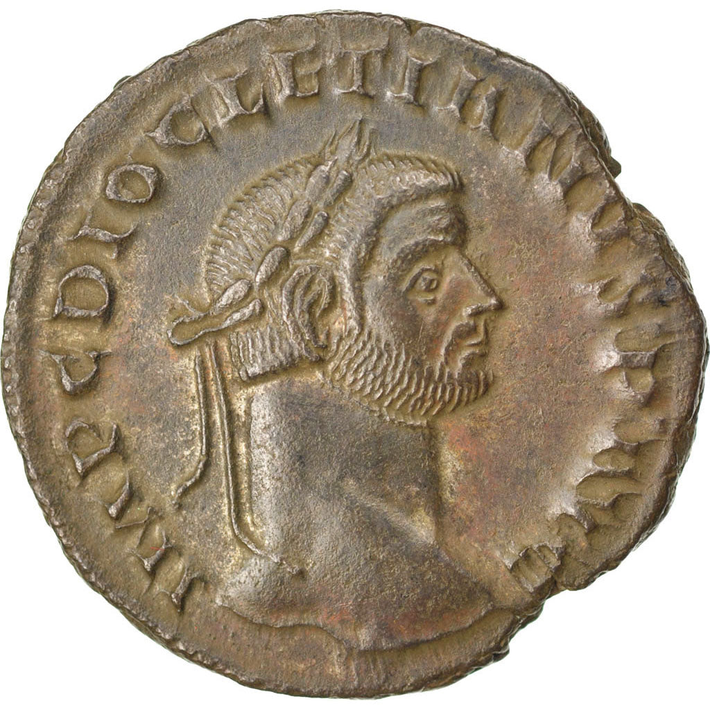 Diocletian, Follis, AU(50-53), Copper, Cohen #100, 8.50