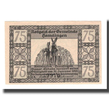 Banknote, Germany, Hemdingen Gemeinde, 75 Pfennig, Biches 1, 1922, 1922-01-31