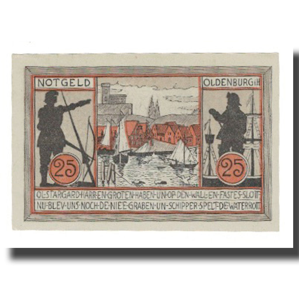Banknote, Germany, Oldenburg i. Holstein Stadt, 25 Pfennig, personnage 1, 1922