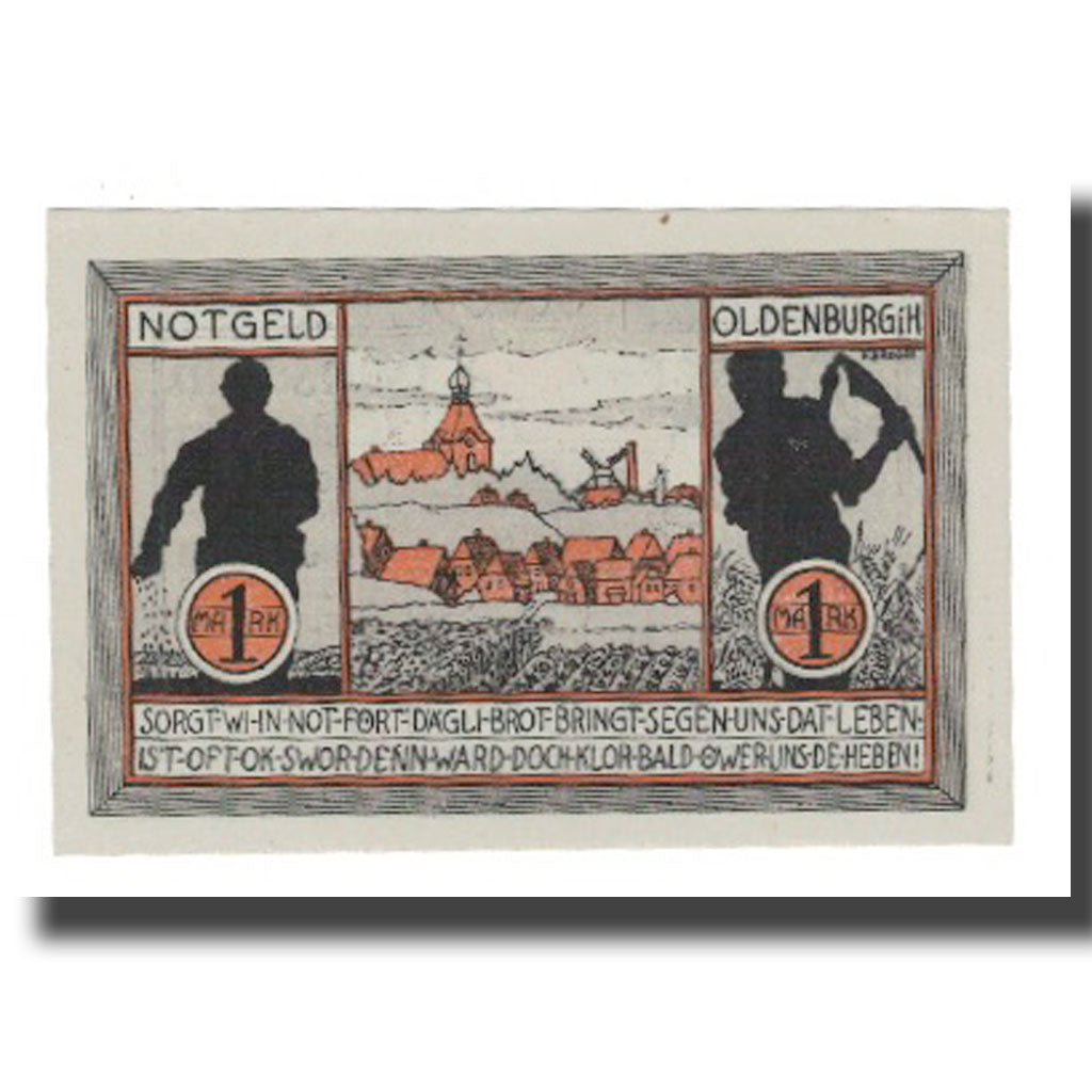 Banknote, Germany, Oldenburg i. Holstein Stadt, 1 Mark, personnage, 1922