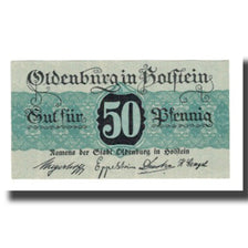 Banconote, Germania, Oldenburg i. Holstein Stadt, 50 Pfennig, Texte, Undated