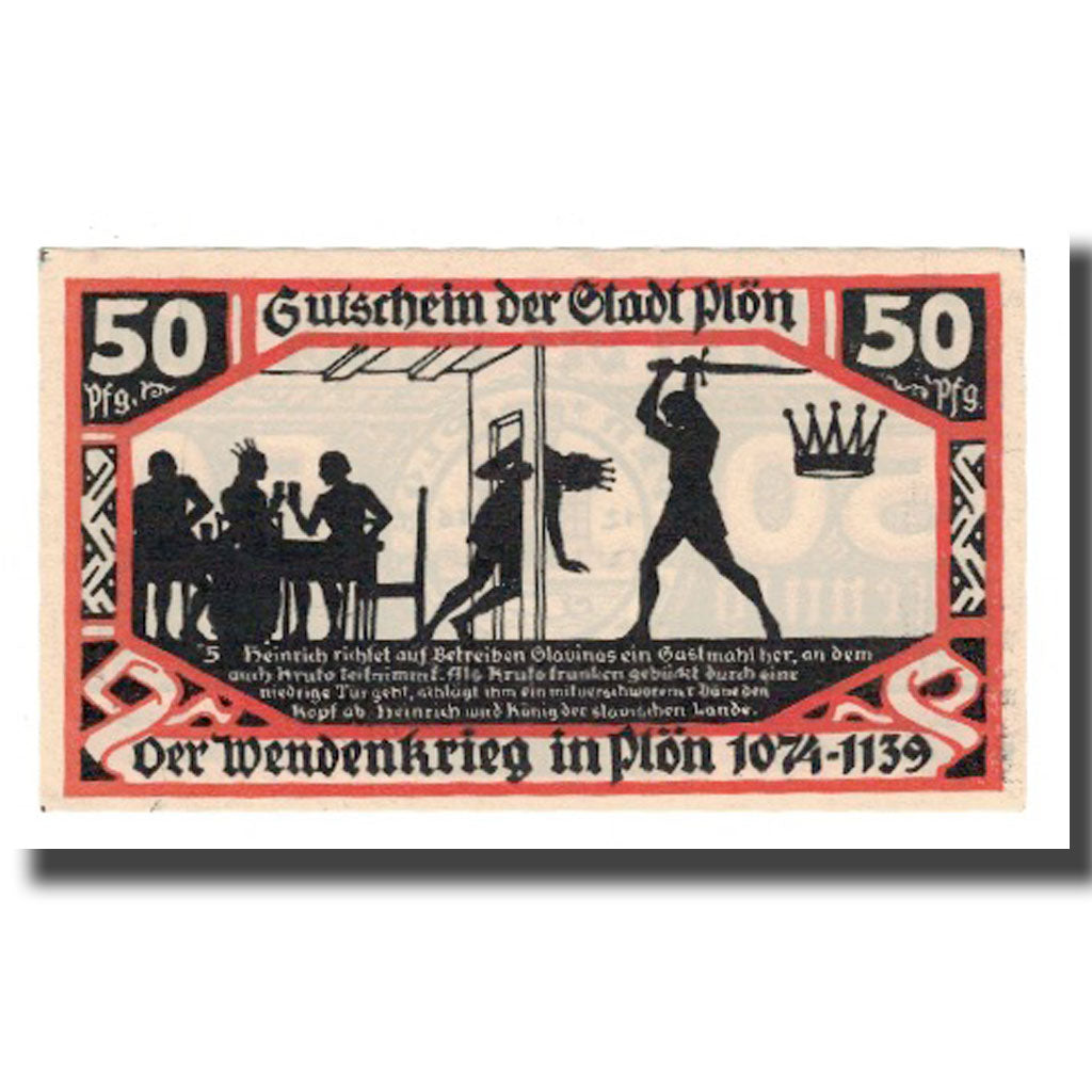 Banknote, Germany, Plön Stadt, 50 Pfennig, personnage 1, 1921, AU(55-58)