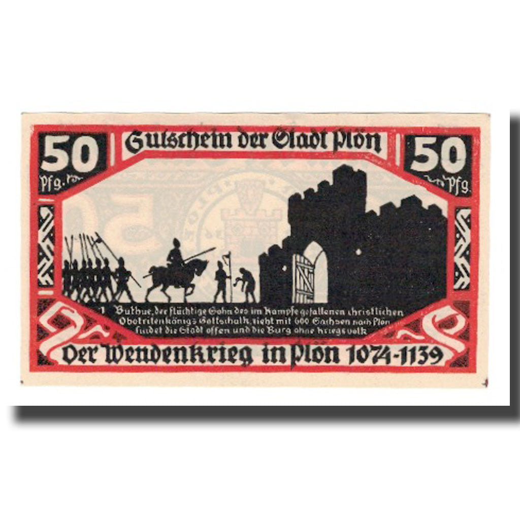 Banknote, Germany, Plön Stadt, 50 Pfennig, personnage 2, 1921, AU(55-58)