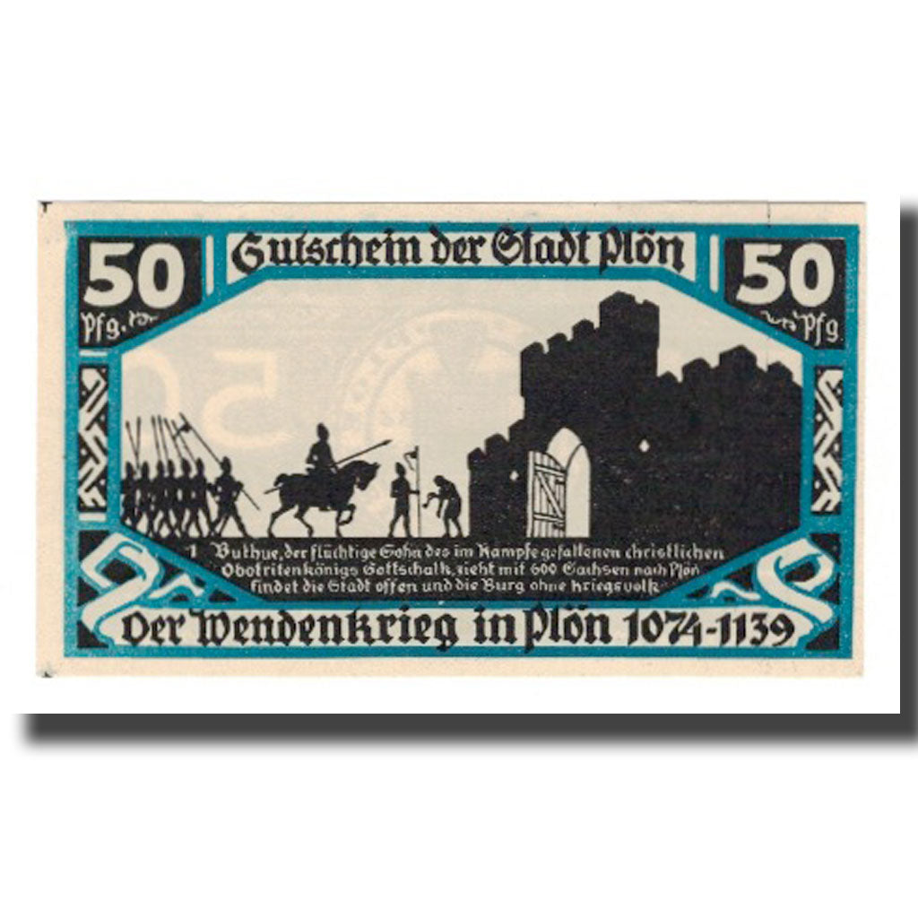 Banknote, Germany, Plön Stadt, 50 Pfennig, personnage, 1921, AU(55-58)