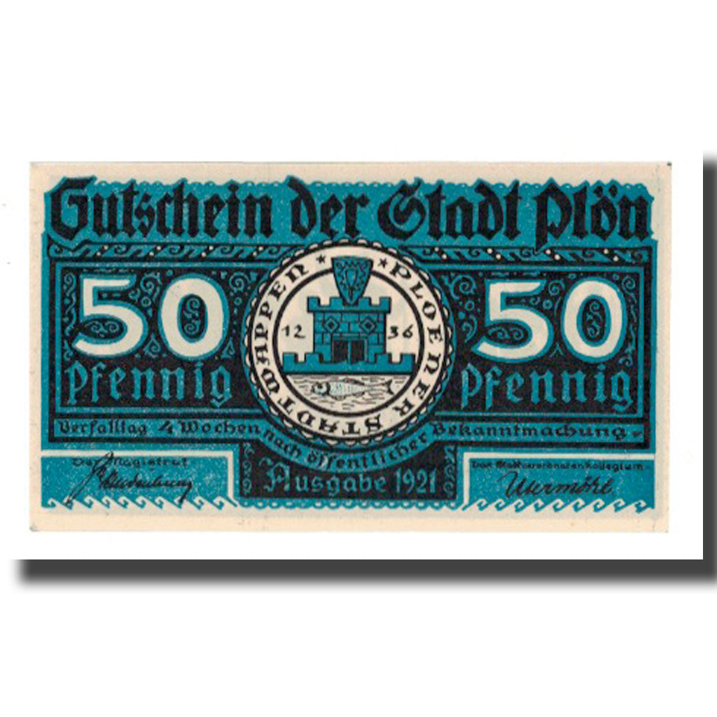 Banknote, Germany, Plön Stadt, 50 Pfennig, personnage 2, 1921, AU(55-58)