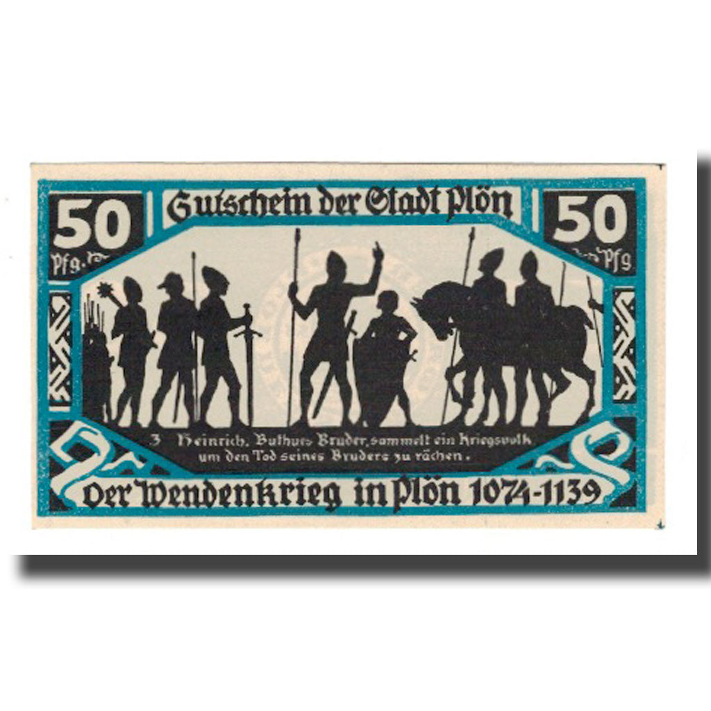Banknote, Germany, Plön Stadt, 50 Pfennig, personnage 2, 1921, AU(55-58)