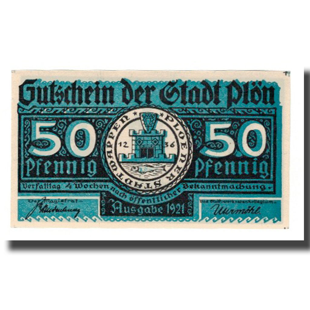 Banknote, Germany, Plön Stadt, 50 Pfennig, personnage 3, 1921, AU(55-58)
