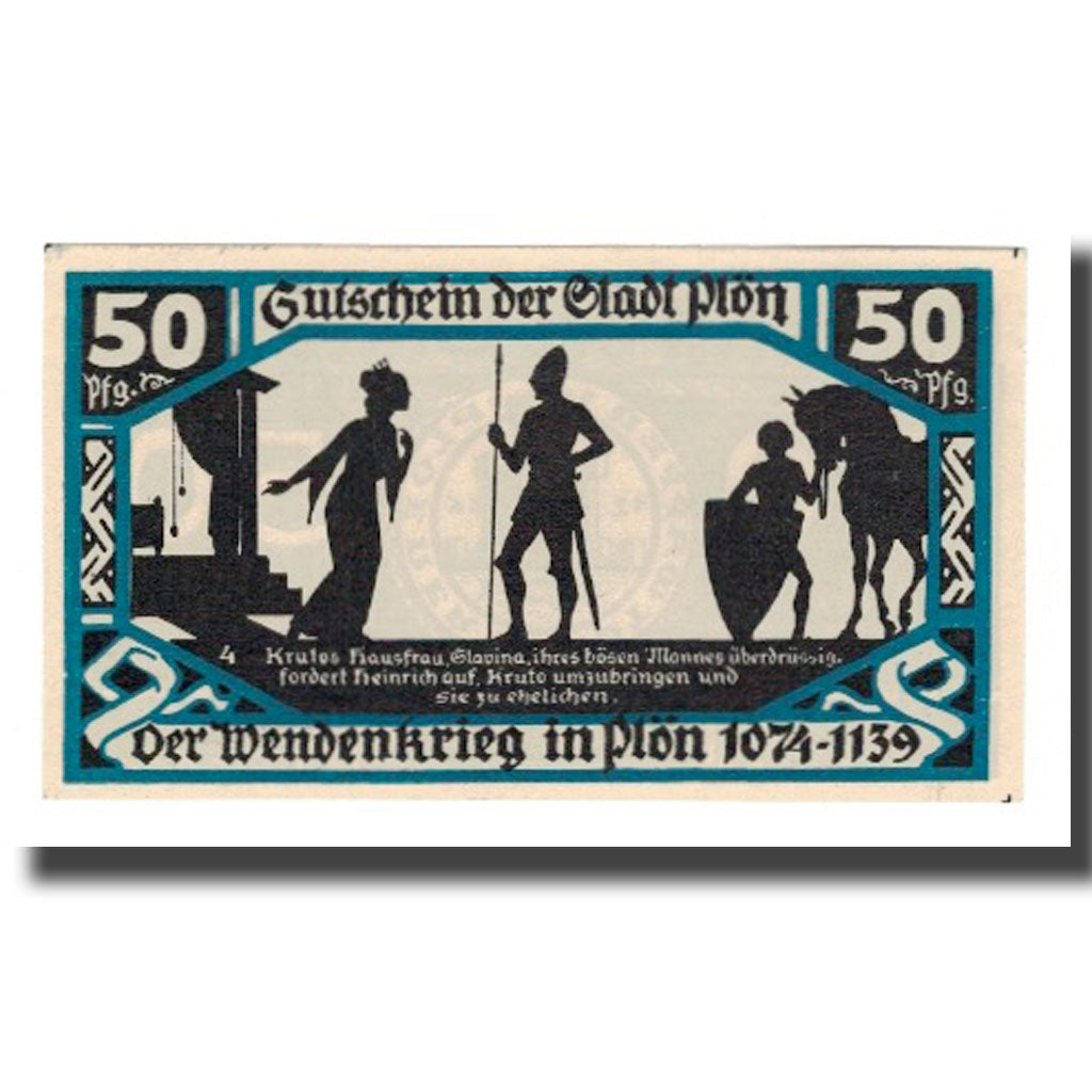 Banknote, Germany, Plön Stadt, 50 Pfennig, personnage 3, 1921, AU(55-58)