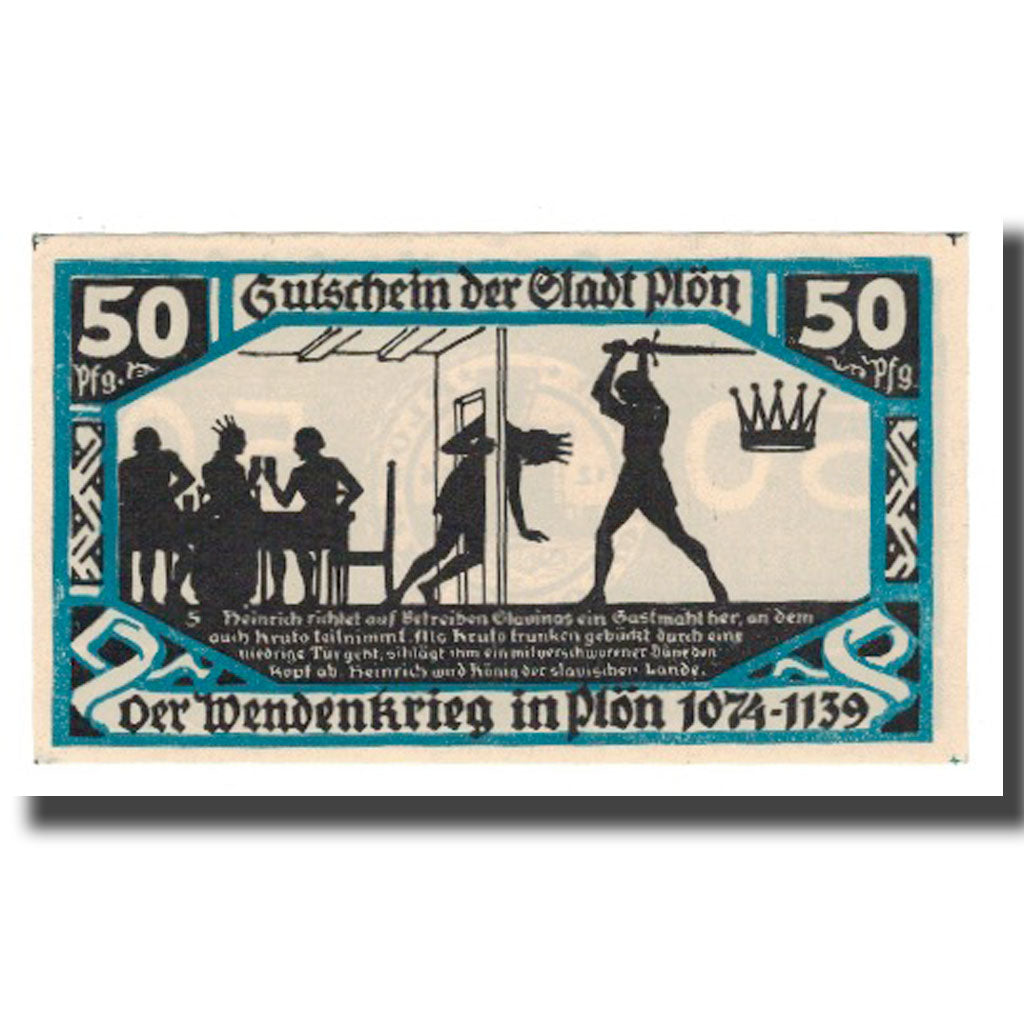 Banconote, Germania, Plön Stadt, 50 Pfennig, personnage 4, 1921, SPL-