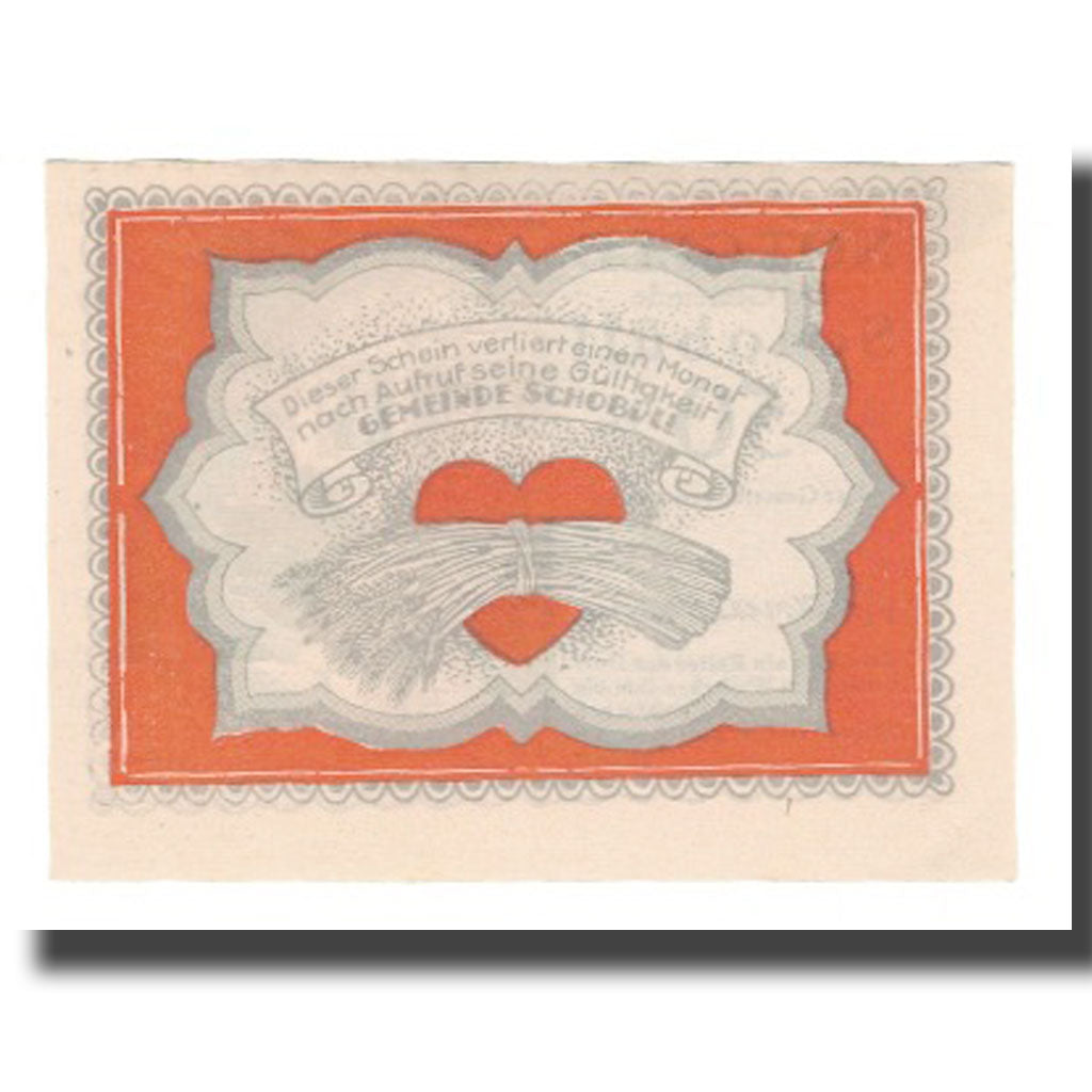 Billete, Alemania, Schobüll Gemeinde, 50 Pfennig, Texte 8, undated (1921), EBC